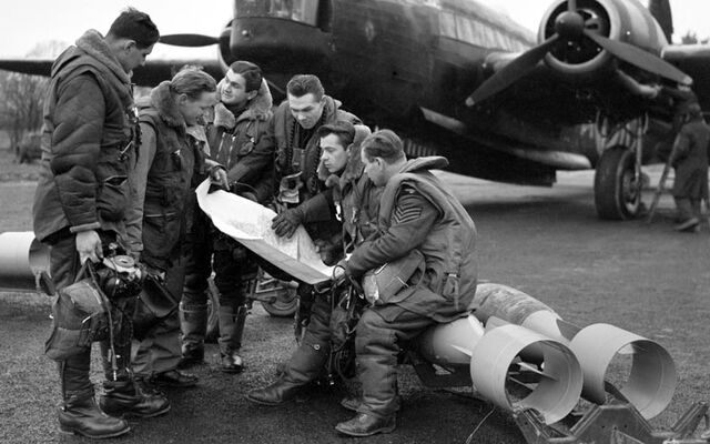 Bomber crew prepare for raid