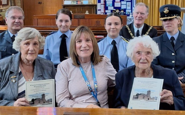 Ann Nikki and Kathleen with RAF attendees