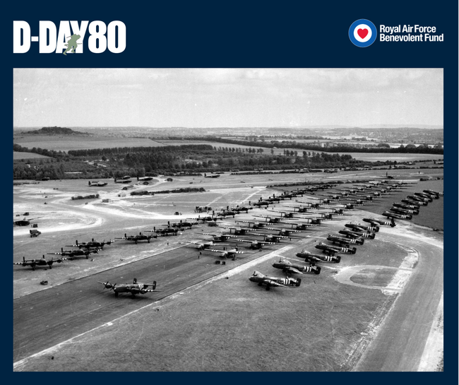 Operation MALLARD: Aircraft prepared for the reinforcement of the British airborne assault, assembled at Tarrant Rushton, Hampshire, on the afternoon of 6 June 1944.   On the runway are General Aircraft Hamilcar heavy-lift gliders, preceded by two Airspeed Horsa troop-carrying gliders, while parked on each side of them are Handley Page Halifax glider-tugs of Nos 298 and 644 Squadrons.