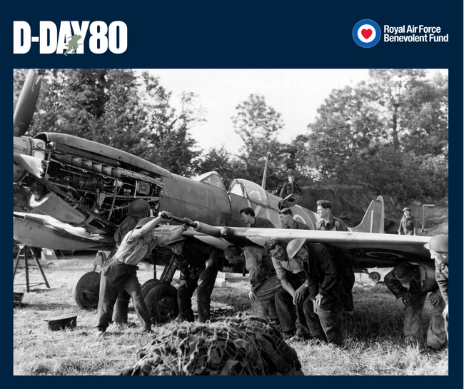 Members of 410 Repair and Salvage Unit in Normandy replace the wing of a Supermarine Spitfire IX of 403 Squadron RCAF at B2/Bazenville on 19 June 1944. The unsung work of these units was essential to the Allies maintaining air superiority over the Normandy battlefield since the only alternative was to ship  every damaged aircraft back to the UK for repair which would have proved time-consuming and costly. In this case it was doubly important as the Spitfires of the Second Tactical Air Force not only achieve