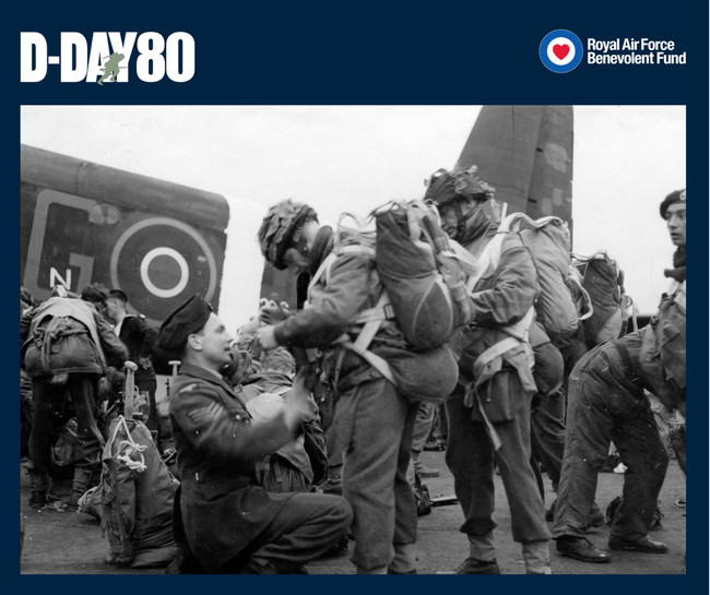Members of the 5th Parachute Brigade Group have their equipment checked for the last time before boarding waiting aircraft and gliders at Keevil, Wiltshire, for the flight to Normandy and the start of Operastion TONGA on 5 June 1944.