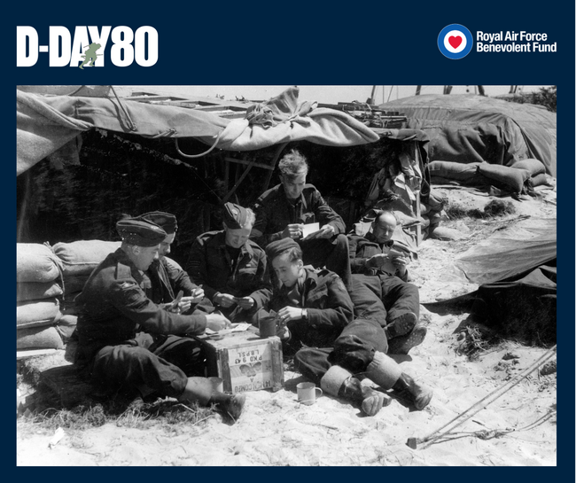 Members of 107 Beach Flight find time for a game of cards on a beach in Normandy, 22 June 1944. From left to right: Leading Aircraftsman G Harvey, Flight Sergeant JE Gould, Sergeant D Howells, LAC L Sexton and Corporals F Kirby and J Holland.