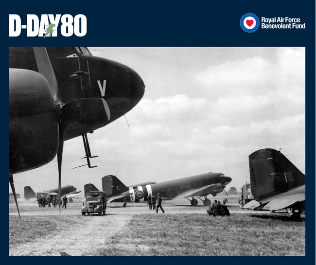 Douglas Dakota IIIs of 46 Group at B2/Bazenville, Normandy, loading casualties for evacuation from B2/Bazenville to the United Kingdom, 17 June 1944. Identifiable aircraft include KG432/H of 512 Squadron (centre), and KG320/B1 of 575 Squadron RAF (extreme right).