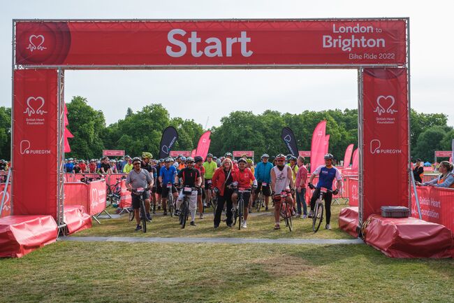 London to Brighton Bike Ride Start Line